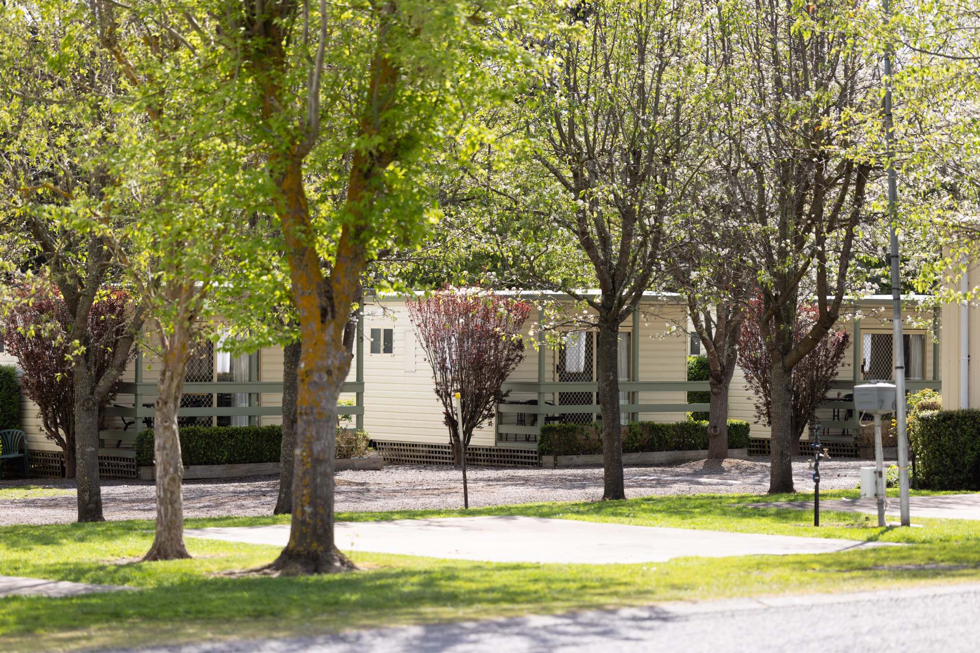 Cabins and powered sites at Lake Hamilton Motor Village
