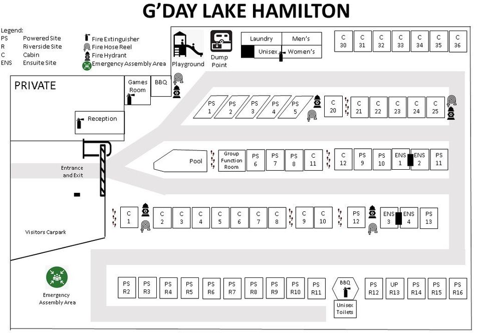 Lake Hamilton Motor Village Park Map